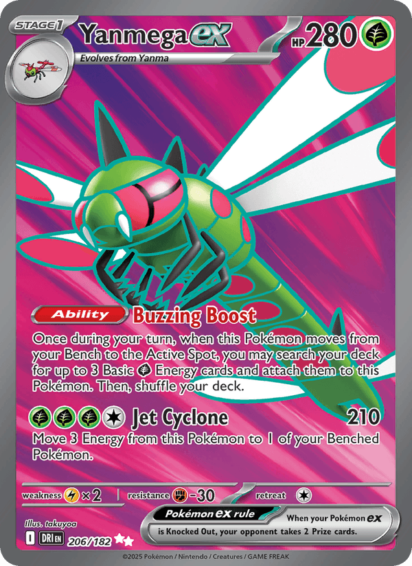 Yanmega ex 206/182 – Destined Rivals – Inglés