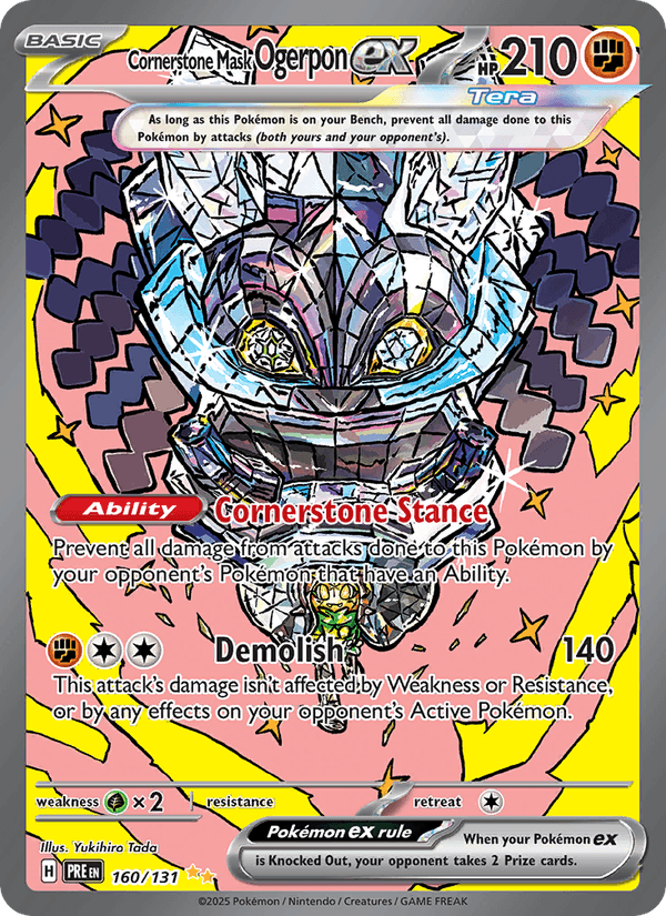 Cornerstone Mask Ogerpon ex 160/131 – Prismatic Evolutions – Inglés