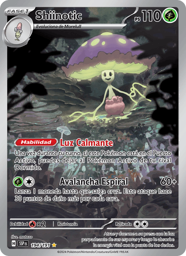 Shiinotic 194/191 – Chispas Fulgurantes – Español